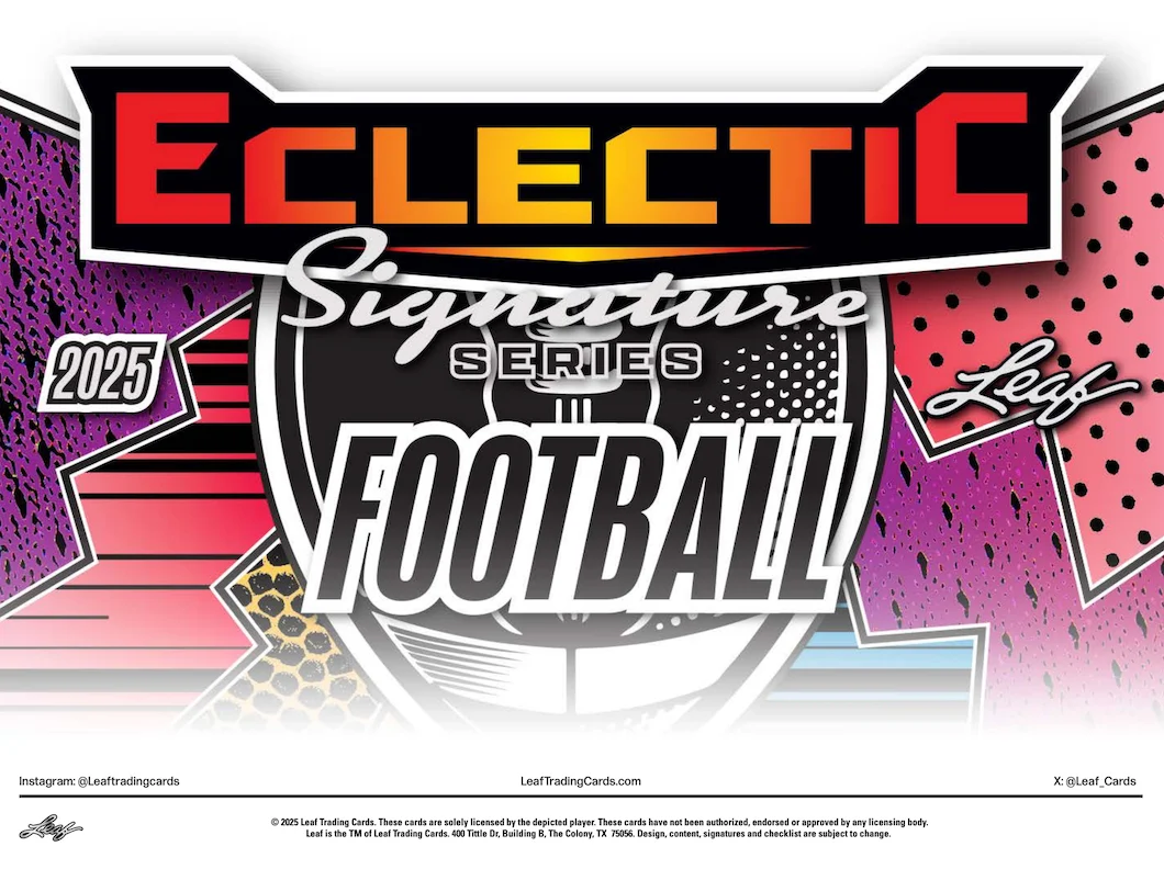 2025 Leaf Eclectic Signature Series Football Hobby & Mythical 5 Box Mixer #5 - RANDOM TEAMS