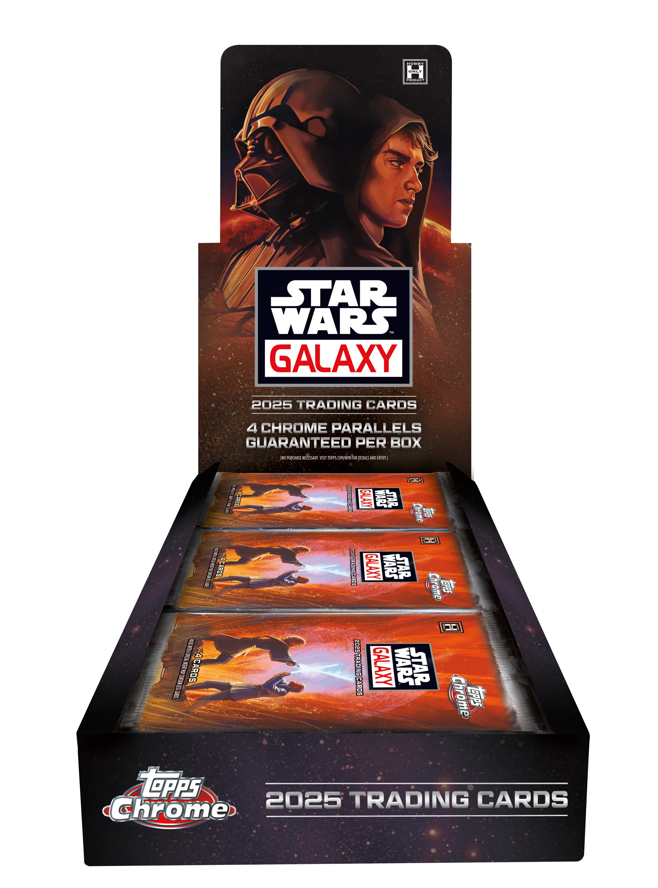 2025 Topps Star Wars Chrome Galaxy Hobby 4 Box Break #8 - RANDOM LETTER STYLE