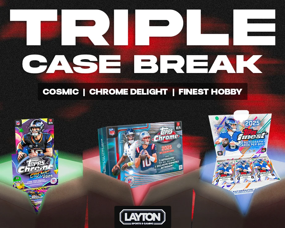 Triple Case Break NFL - 2025 Topps Chrome Delight, Cosmic Chrome Hobby & Finest Hobby #2 - PICK YOUR PLAYER